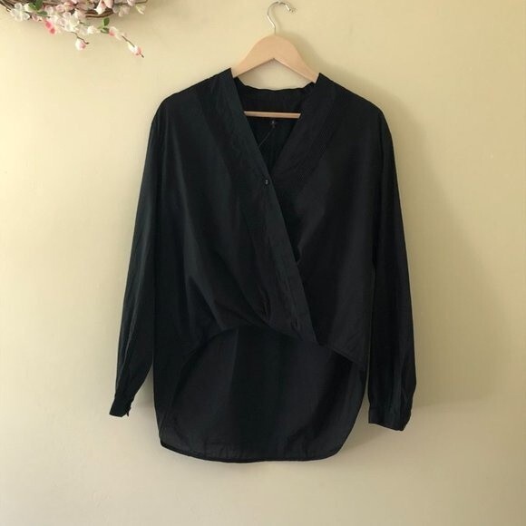 rag & bone Tops - Rag & Bone Blouse Pintuck Wrap Black Size S